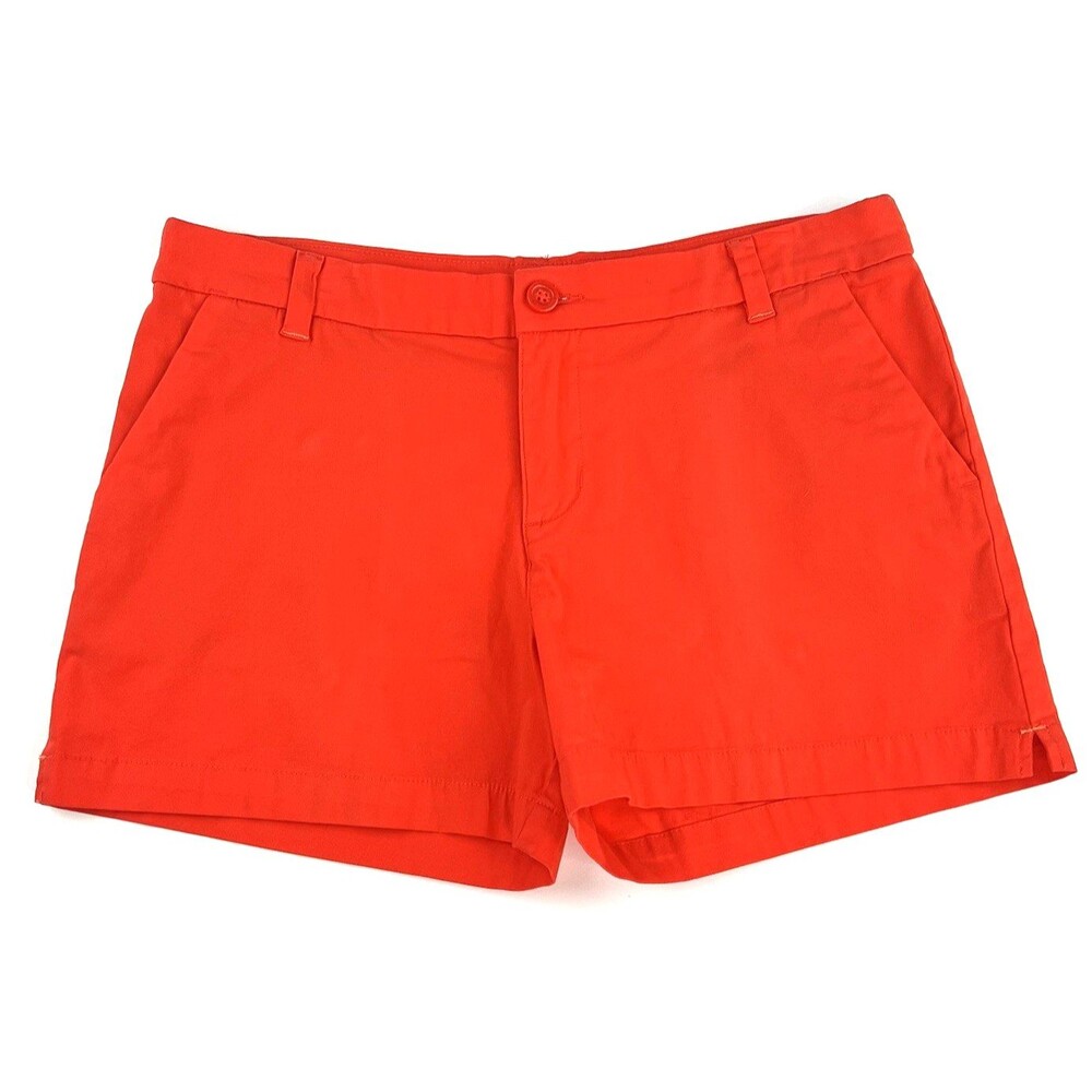 Patagonia Womens Stretch All-Wear Shorts sz 10 Organic Cotton  4" Inseam Orange